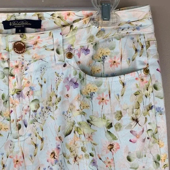 Brooks Brothers light blue floral Natalie fit pants sz 6 - Picture 3 of 8